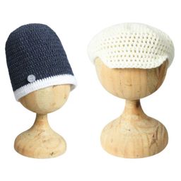 Funkrafts Woollen Pack Of 2 Solid Self Design Beanie Caps - Grey & Off White-73