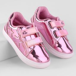 Babyoye Casual Shoes with Velcro Closure & Star Patch - Pink-image-72