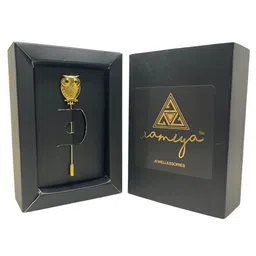 AAMIYA CREATIONS Men Owl Design Laple Pin Minimal Brooch-image-13