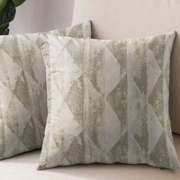 Aura Tan & Grey 2 Pieces Abstract Printed Square Cushion Covers-72