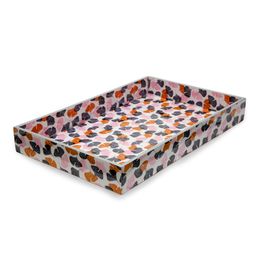 FABINALIV Set of 3 Floral Rectangular Wooden Serving Trays - Multicolor image 4