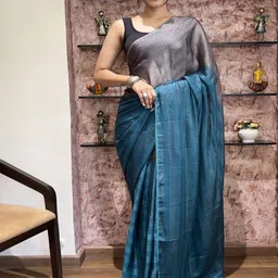 DIVASTRI Striped Pure Chiffon Ready to Wear Saree-image-72