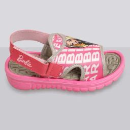 Kidsville Barbie Printed Pink & Grey Floater Sandals-image-28