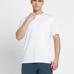 Adidas White Regular Fit Sports T-Shirt-image-90