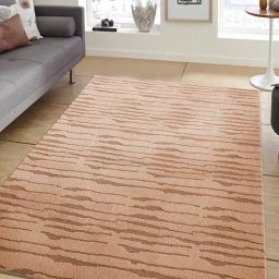 OBSESSIONS Peach Solid Machine Made Carpet - Large (270 cm x 180 cm)-image-56