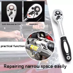 VMTRONIX 46 In 1 Pcs Screwdriver, Wrench and Socket Hand Tool Kit Set for All Bike and Car image 5
