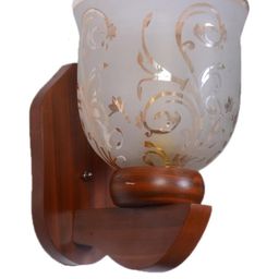 Somil Premium Designer Glass Wall / Night Lamp Elegant & Stylish Dcor Accent for Modern Interiors, color- Golden, White, Size, 17 X 17 X 12 CM-image-31