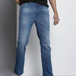 The Indian Garage Co Men Bootcut Light Fade Stretchable Jeans-image-80
