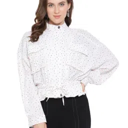 Oxolloxo Off White Printed Retro Nelly Jacket-image-43