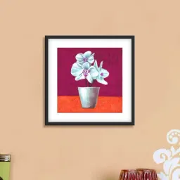 999store Red & Grey White Flowers Poster-image-82