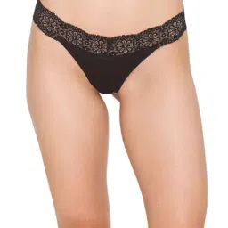Candyskin Black Lace Thong Panty-image-40