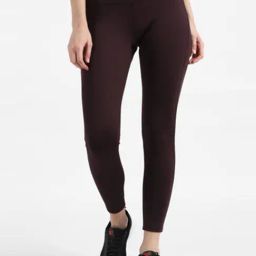Reebok Brown Mid Rise Sports Tights-image-11
