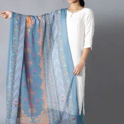 W Blue Printed Dupatta-picture-37