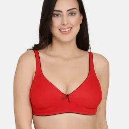 Curvy Love Red Non Wired Non Padded Plunge Bra-picture-11