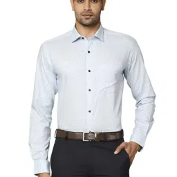 Park Avenue Blue Slim Fit Printed Shirt-image-79