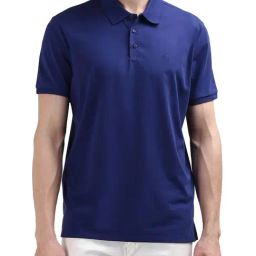 Calvin Klein Blue Cotton Regular Fit Polo T-Shirt-image-19