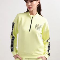 Elle Yellow Graphic Print Sweatshirt-image-20