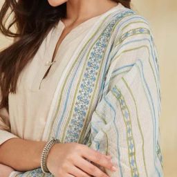Fabindia Off White Regular Fit Printed Dupatta image 5