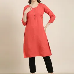 showoffff SHOWOFF Red Regular Fit Kurta image 1