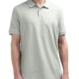 Calvin Klein Green Cotton Regular Fit Polo T-Shirt-image-72