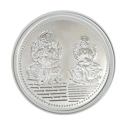 Rihi by P.C. Chandra Jewellers Laxmi Ganesh Silver Coin(5 Gram)-image-31