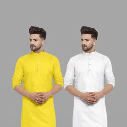 VS MALL Men White Kurtas-picture-27