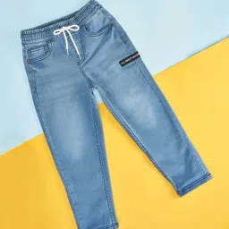 Pantaloons Junior Blue Cotton Regular Fit Jeans-picture-4
