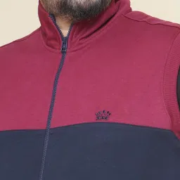 John Pride Red & Navy Regular Fit Plus Size Sweatshirt image 4