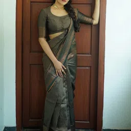 RASVRITI Art Silk Saree With Blouse Piece-picture-29