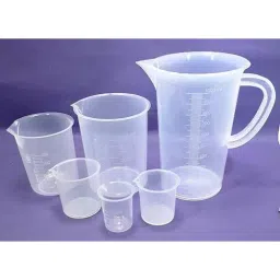 GENERIC 25, 50, 100, 250, 500 ml Breaker & 1000 ml Jug Polypropylene Transparent for Measuring, beaker&jugset2 (Set of 6)-38