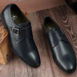 Nico Nerini Men's Blue Monk Shoes-image-63