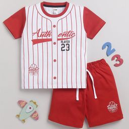 LITTLE NINJA Boys Printed T-shirt with Shorts-picture-40
