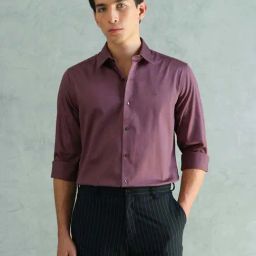 Arrow New York Purple Slim Fit Shirt-image-80