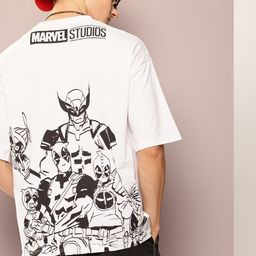 Kook N Keech Marvel Men Graphic Printed Pockets-Detailed Oversized T-shirt-image-32