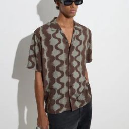 Nuon by Westside Sage Abstract Design Relaxed-Fit Cotton Shirt-image-95