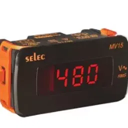 Selec 7 Segment LED Digital Panel Meter Voltage of 240V AC ±20%,MV15-56
