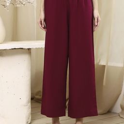 Biba Women Straight Slip-On Knitted Palazzos-image-83