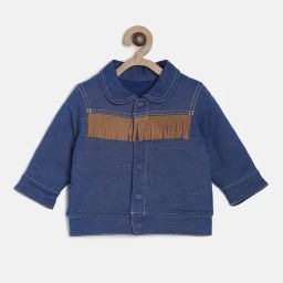 MINIKLUB Kids Navy Solid Full Sleeves Jacket-image-30