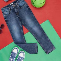 Pantaloons Junior Blue Cotton Regular Fit Jeans-image-16