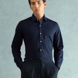 Arrow Blue Cotton Slim Fit Shirt-picture-1