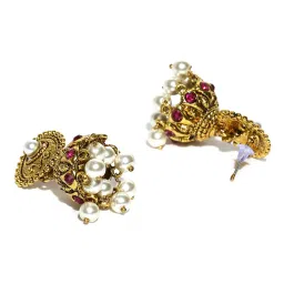 Zaveri Pearls Yellow Alloy Multi Stranded Necklace Set image 2