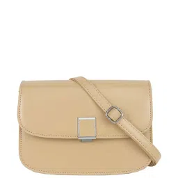 Kazo Beige Solid Small Sling Handbag image 1