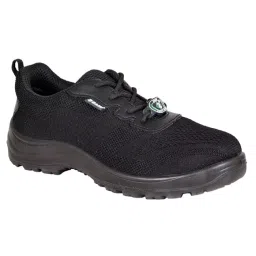 Zain Safety X-Weave Composite Toe Safety Shoes PU Single Density Low Ankle Black Dry Fit Knit Breathable Size UK11, RAVEN-picture-31