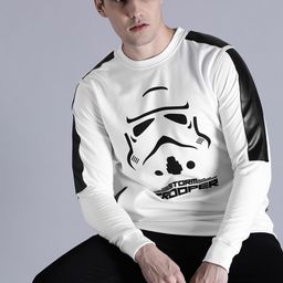 Kook N Keech Star Wars Men White Printed Sweatshirt-image-120