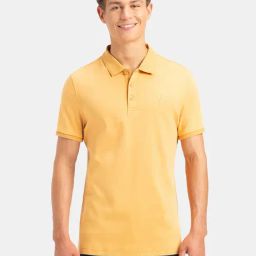 Jockey Yellow Cotton Solid Short Sleeves T-Shirts-image-51