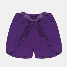 Kiddopanti Kids Violet Solid Shorts-image-43