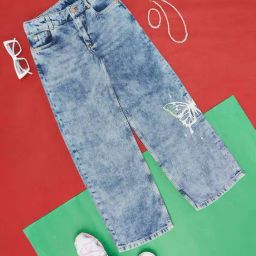 Pantaloons Junior Blue Cotton Printed Jeans-picture-31