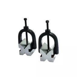 A.D INTERNATIONAL Hardened Steel V Block Set with Clamp 90° Angle and Size 1-5/8 x 1-1/4 x 1-1/4 inch, VK-Z83W-O2FB-8
