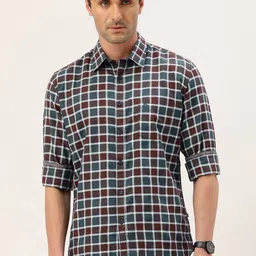 Parx Slim Fit Checked Casual Shirt-image-22