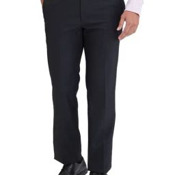 Park Avenue Black Regular Fit Texture Trousers-image-94